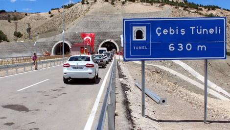 Malatya-Sivas karayolundaki Çebiş Tüneli trafiğe açıldı!