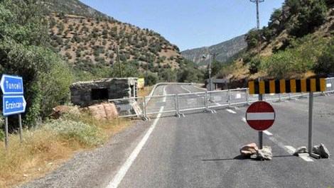 Tunceli-Ovacık karayolu 3 gün süreyle trafiğe kapatıldı