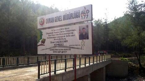 Antalya'daki köprüye Ömer Halisdemir'in ismi verildi 