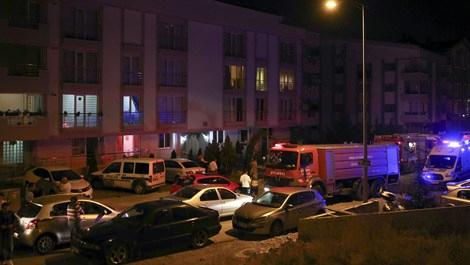 Ankara'da 8 katlı apartmanda yangın