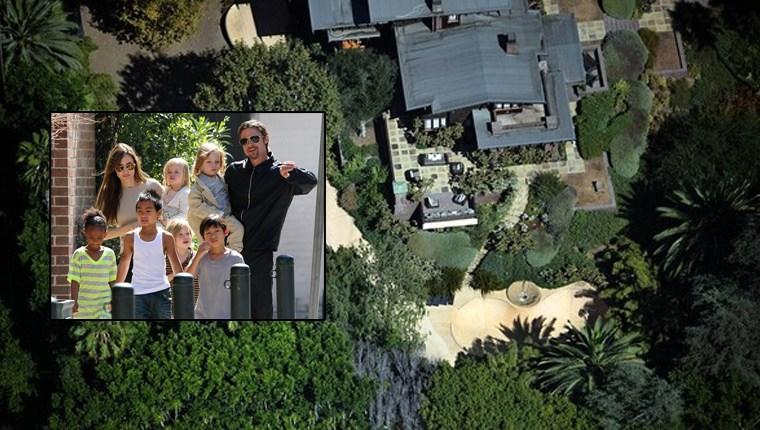 Angelina Jolie ve Brad Pitt'in evi görüntülendi!