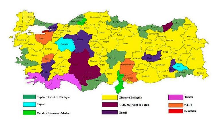 Türkiye’de bölgesine göre sektörlerin kredi durumu
