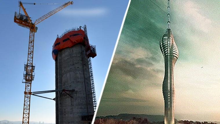 Çamlıca TV-Radyo Kulesi 128 metreye ulaştı
