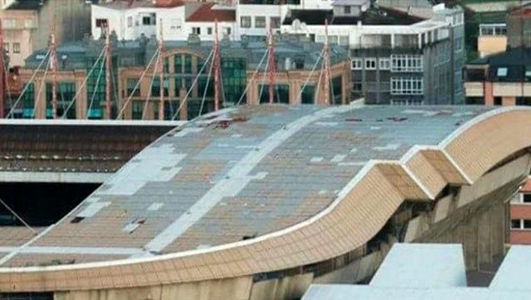 Riazor Stadı'nın çatısı çöktü