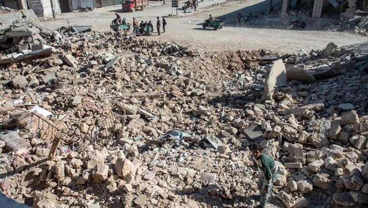 Halep'in Bab ilçesi şantiye alanına döndü 