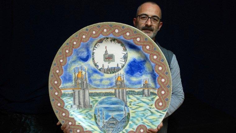 Çini sanatçısı, 40 Osmanlı projesini çiniye işliyor 