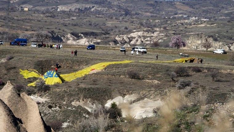 Kapadokya'da balon düştü: 1 ölü, 7 yaralı