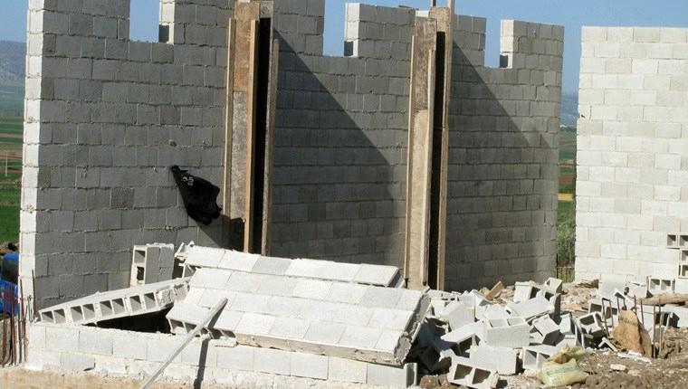 Gaziantep'te inşaat duvarı çöktü