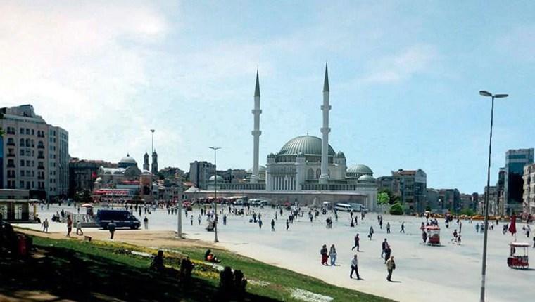 Taksim Camisi'nin inşaatında çalışmalar sürüyor