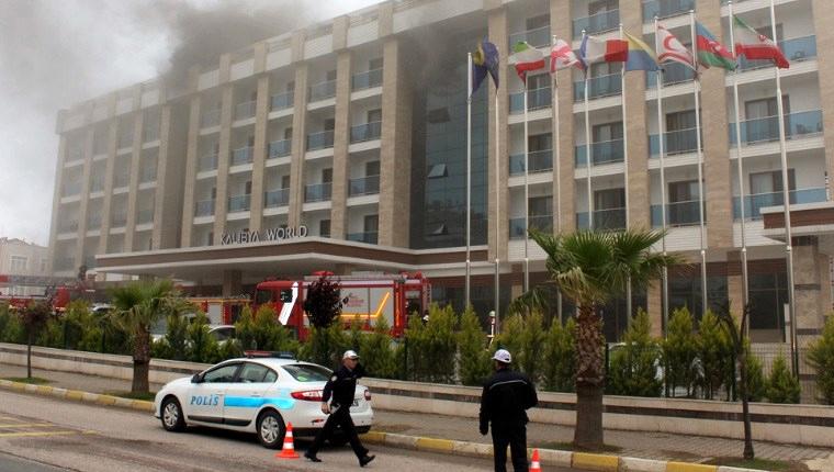 Ordu'da 7 katlı otelde yangın çıktı 