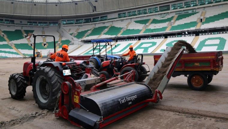 Bursa Stadyumu'nun zemini hibrit çim ile kaplanacak 