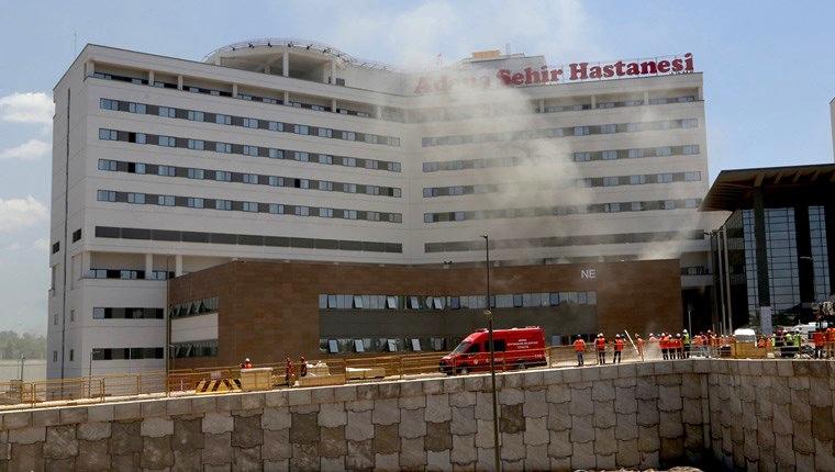 Adana Şehir Hastanesi'nin inşaatında yangın!