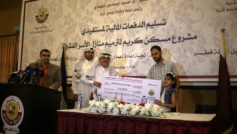 Katar Gazze’de ‘Onurlu konut’ projesini hayata geçirdi