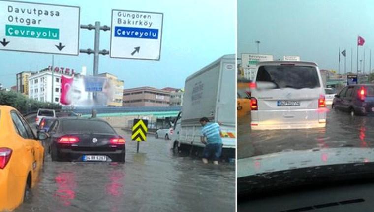 İstanbul’da yollar sel altında kaldı!