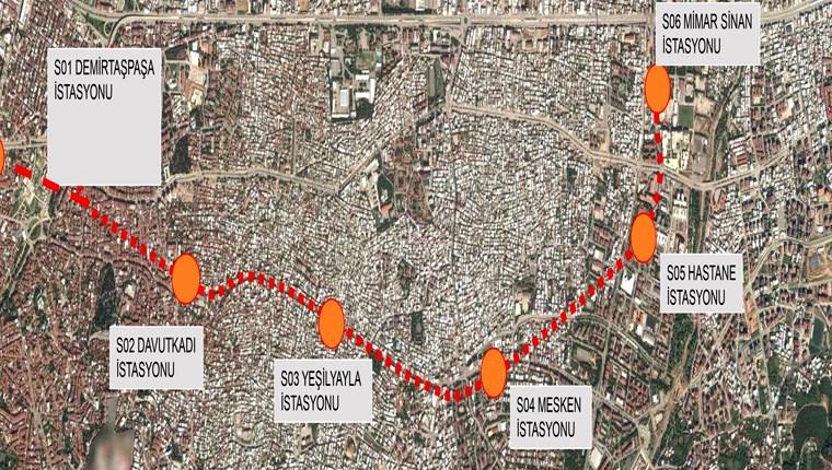 Bursa'da yapılacak 6,5 km'lik metronun startı verildi 