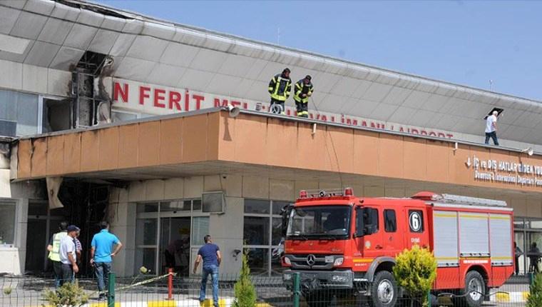 Van Ferit Melen Havalimanında yangın çıktı 