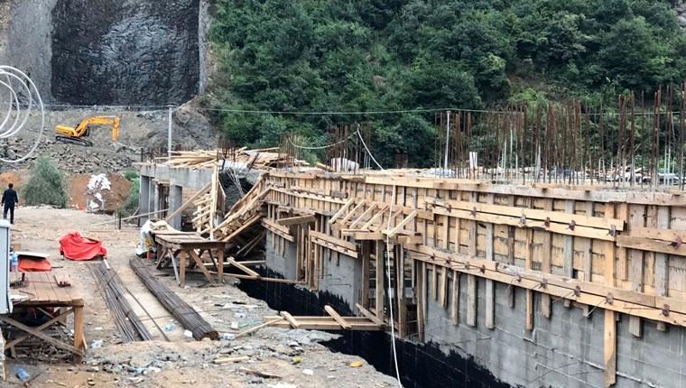 Trabzon'da inşaatta göçük: 1 yaralı!