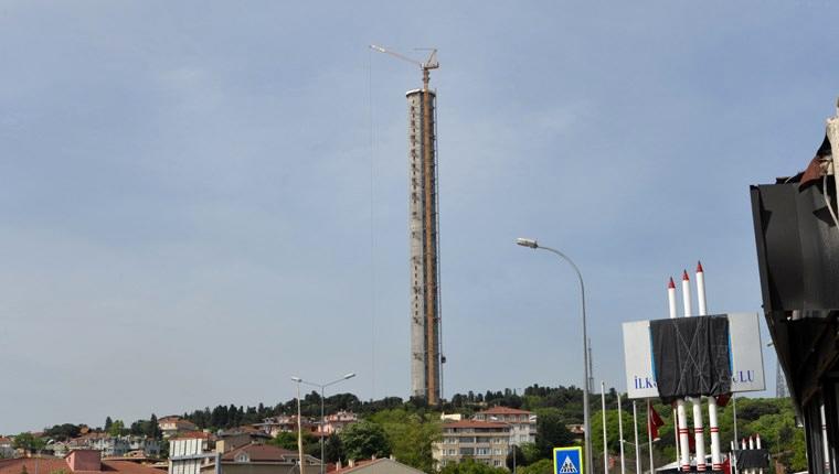 Çamlıca TV-Radyo Kulesi, 225 metreye ulaştı