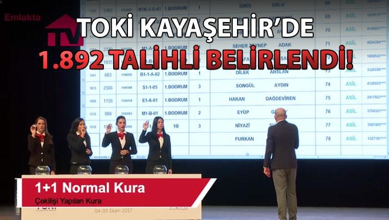 TOKİ Kayaşehir 3+1 ve 1+1 kura sonuçları!