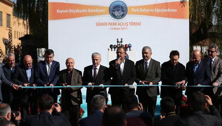 Mehmet Özhaseki, Kayseri'deki Sümer Parkı'nın açılışını yaptı
