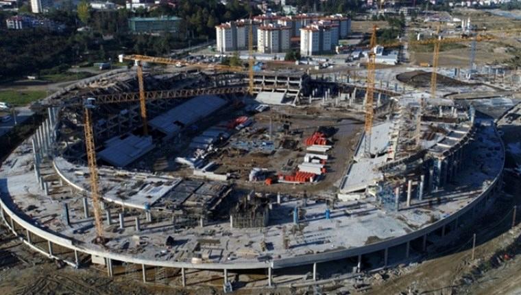 Çotanak Stadı'nın kaba inşaatının yüzde 88'i tamamlandı