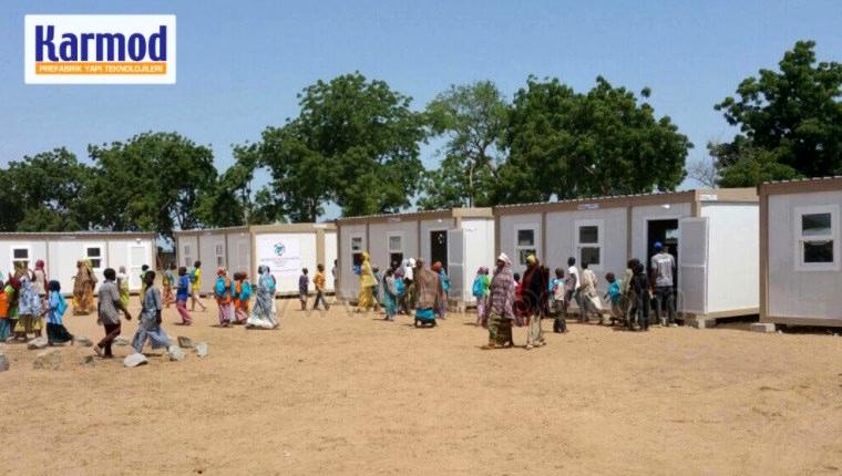 Karmod Prefabrik, Nijerya'da mülteci barınma kampı kurdu 