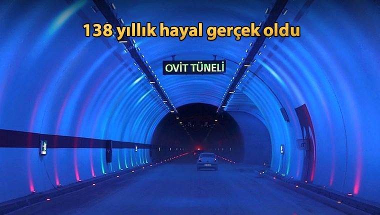 Türkiye'nin en uzunu Ovit Tüneli, hizmete açıldı