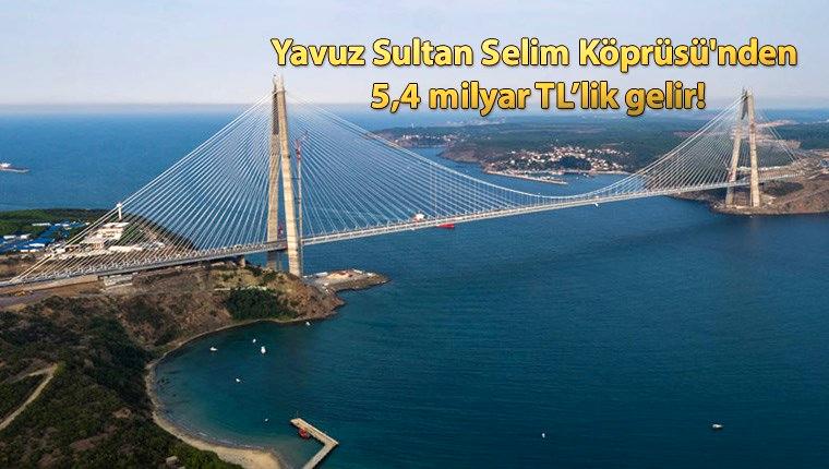 Yavuz Sultan Selim Köprüsü'nün iki yıllık geliri dudak uçuklattı