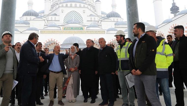 Cumhurbaşkanı Erdoğan, Çamlıca Camisi'ne geldi 