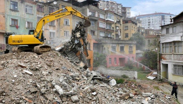 Trabzon Çömlekçi'de yıkımlar yeniden başladı 