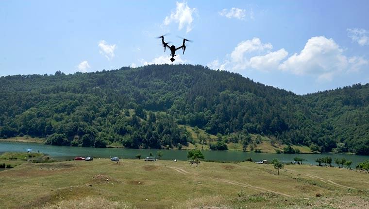 Bursa'da barajlar drone ile kontrol altında