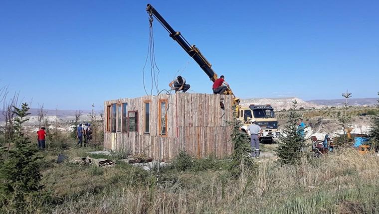 Kapadokya’da 152 kaçak yapı yıkıldı