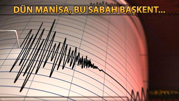 Ankara'da 12 dakika arayla iki deprem!
