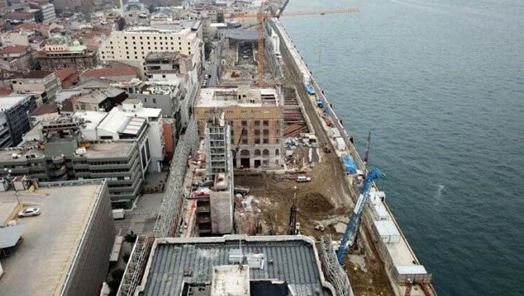 Galataport İstanbul'un inşaatı geçici olarak durduruldu