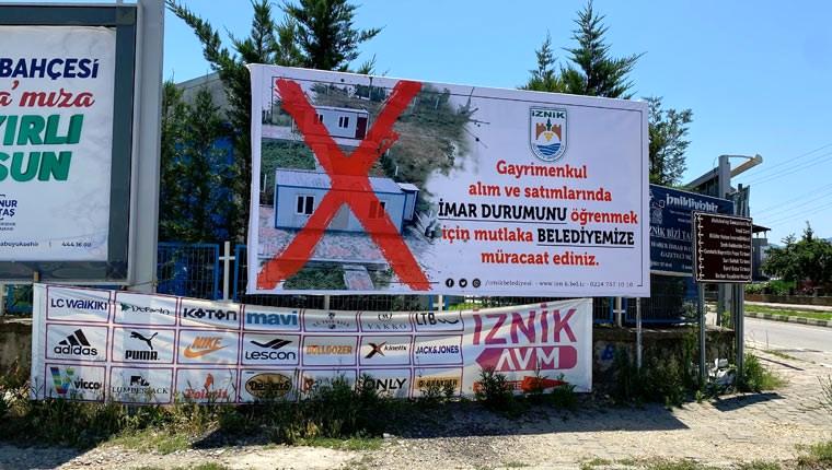 İznik'de belediyeden konteyner uyarısı