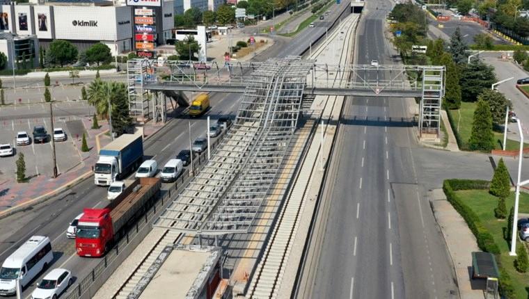 Bursa T2 tramvay hattında çalışmalar hızlandı