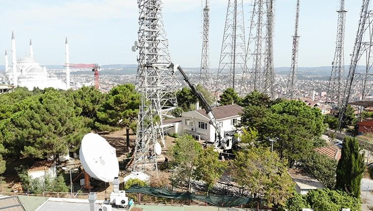 Çamlıca'daki anten vericileri sökülmeye devam ediyor