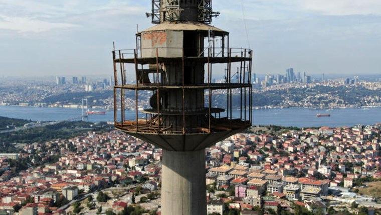 TRT verici kulesinde söküm çalışmaları başladı