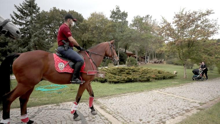 Atatürk Arboretumu'nu atlı polisler denetliyor!