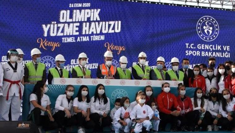 Konya'da olimpik yüzme havuzunun temeli atıldı