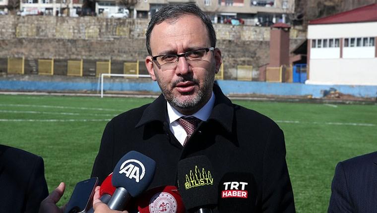 Bakan Kasapoğlu, Bitlis 8 Ağustos Stadı'nı inceledi