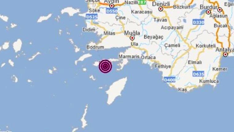 Datça'da 4.0 büyüklüğünde deprem!