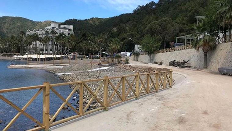 İçmeler Halk Plajı’nda inşaat 11 Haziran'da tamamlanacak