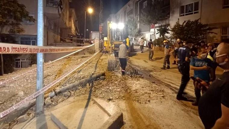 Ankara'da zarar gören istinat duvarı güçlendiriliyor