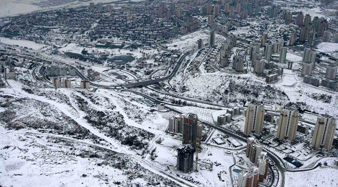 Bahçeşehir kar manzaraları