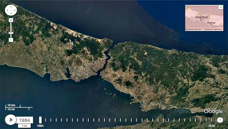 İstanbul'un 32 yıllık değişimi uydudan görüntülendi