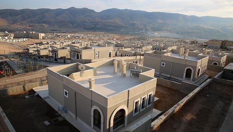 Hasankeyf'te ikamet eden 400 aile için inşa edilen yeni evler