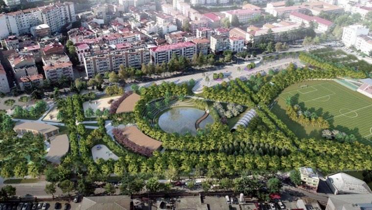 Trabzon’da Millet Bahçesi’nin inşaat çalışmaları sürüyor