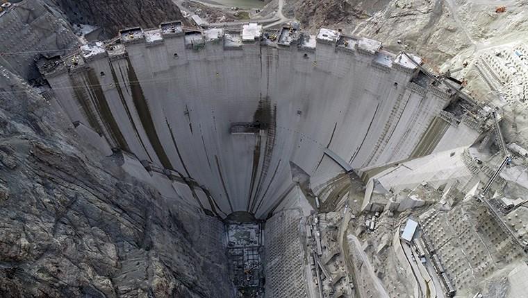 Yusufeli Barajı ve HES'te 244 metre gövde yüksekliğine ulaşıldı