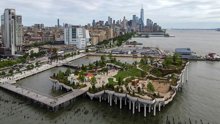New York Hudson Nehri üzerine inşa edilen "Little Island" parkı halka açıldı